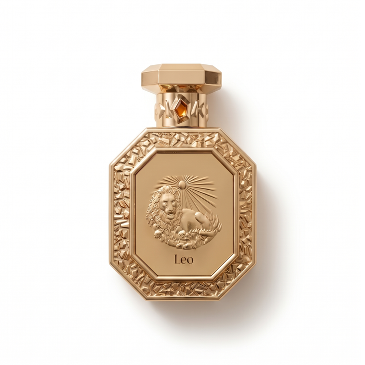 Bottle of French Avenue Genesis Leo EDP fragrance on a white background with soft shadow