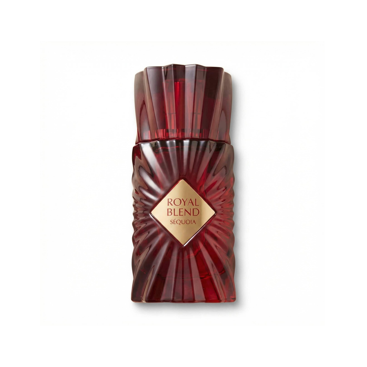 Bottle of French Avenue Royal Blend Sequoia Extrait fragrance on a white background with soft shadow