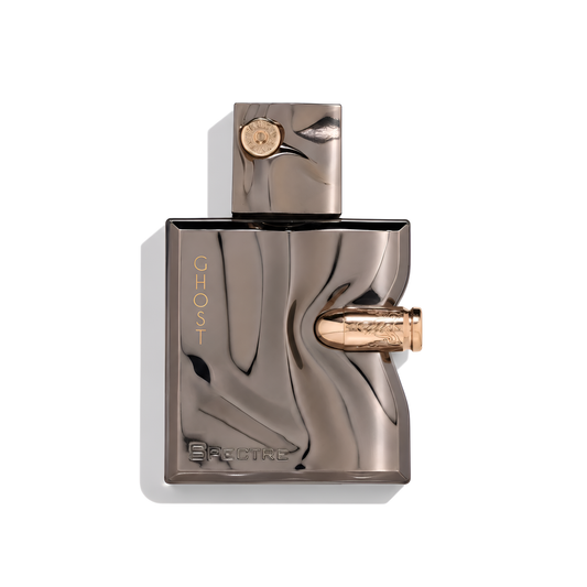 Bottle of French Avenue Spectre Ghost EDP fragrance on a white background with soft shadow