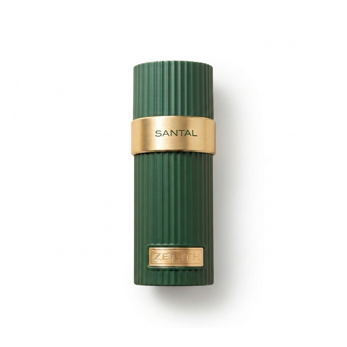 Bottle of French Avenue Zenith Santal EDP fragrance on a white background with soft shadow