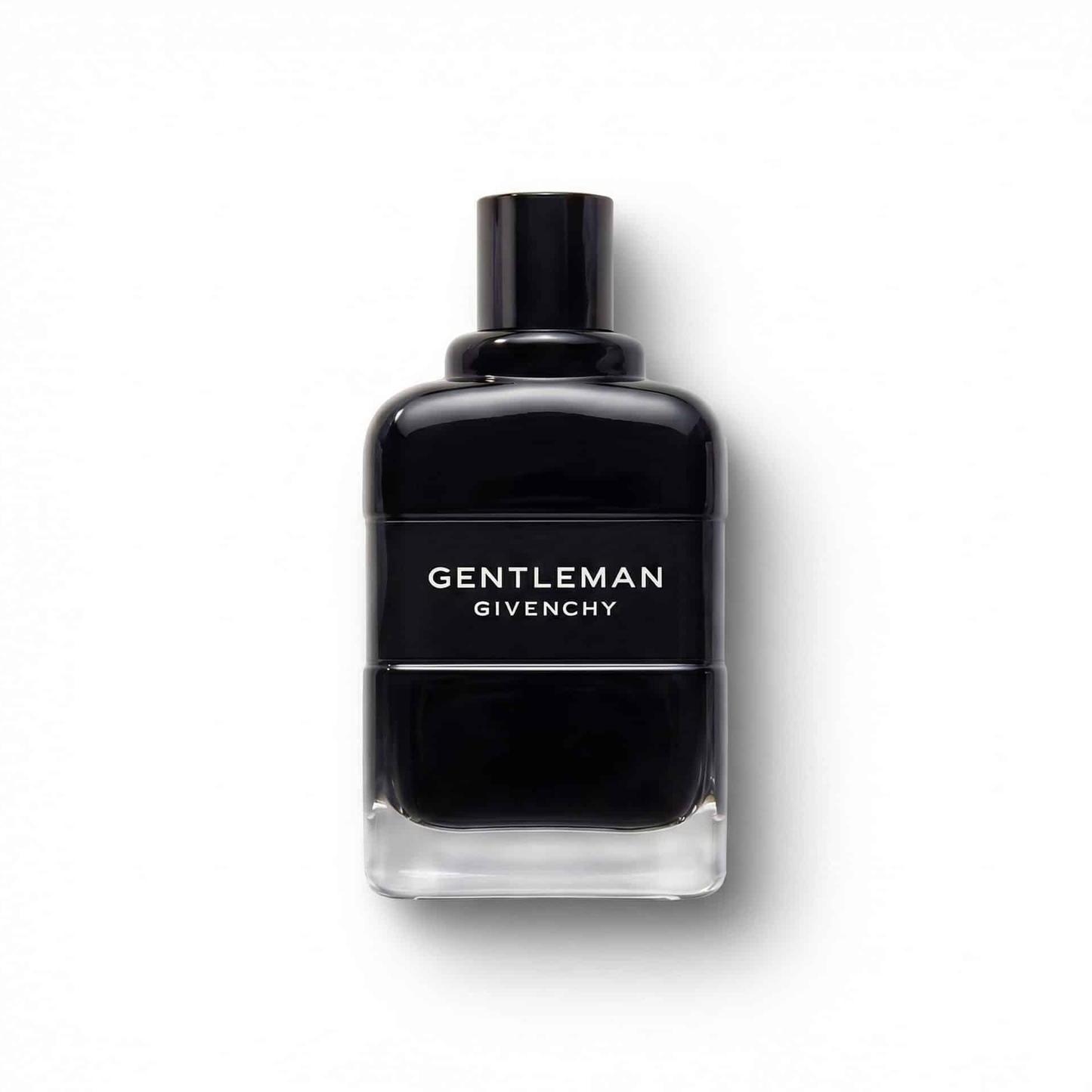 Bottle of Givenchy Gentleman Eau de Parfum fragrance on a white background with soft shadow