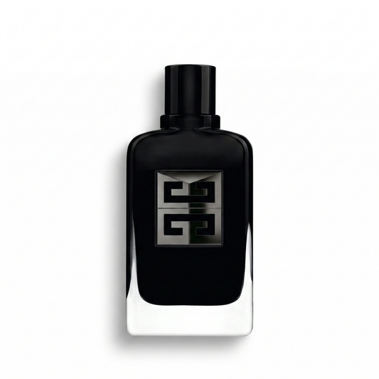 Bottle of Givenchy Gentleman Society EDP Extreme EDP fragrance on a white background with soft shadow