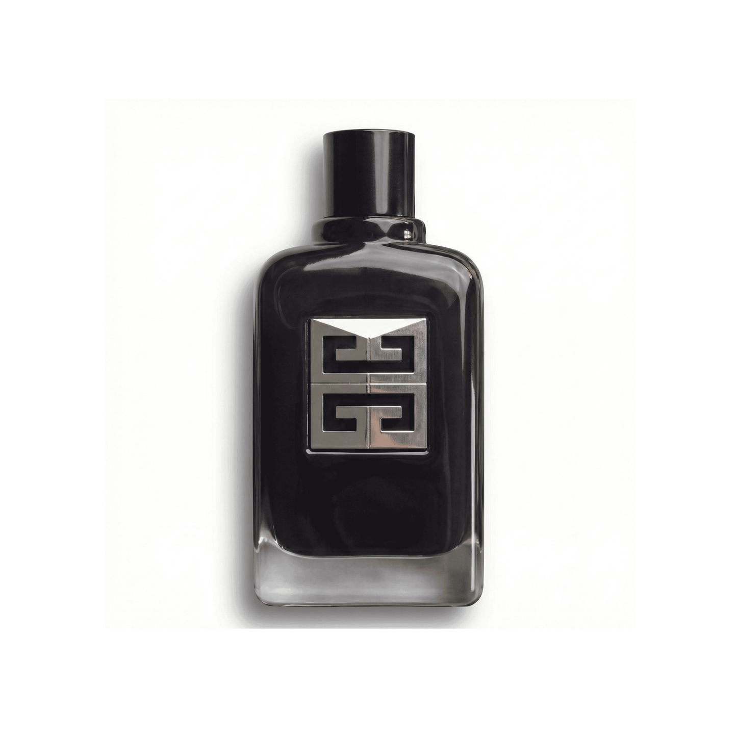 Bottle of Givenchy Gentleman Society EDP fragrance on a white background with soft shadow