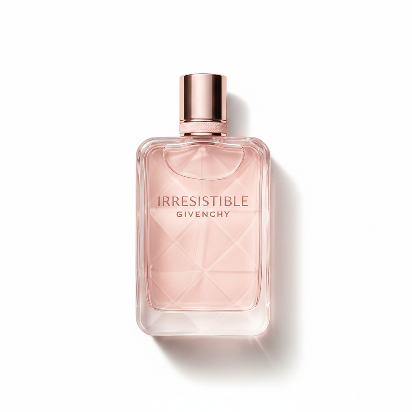 Bottle of Givenchy Irresistible Very Floral EDP fragrance on a white background with soft shadow
