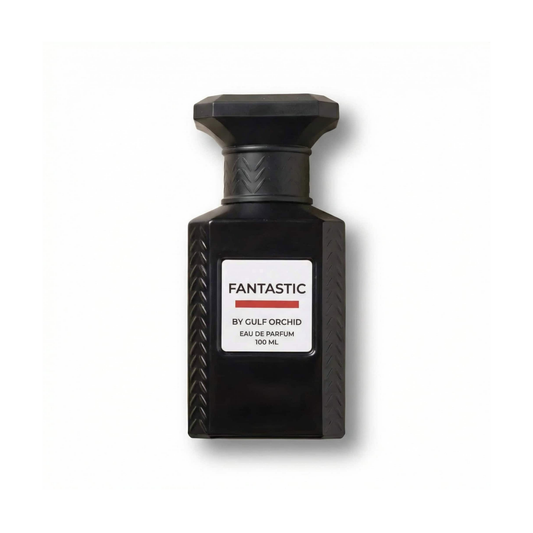 Bottle of Gulf Orchid Fantastic EDP fragrance on a white background with soft shadow