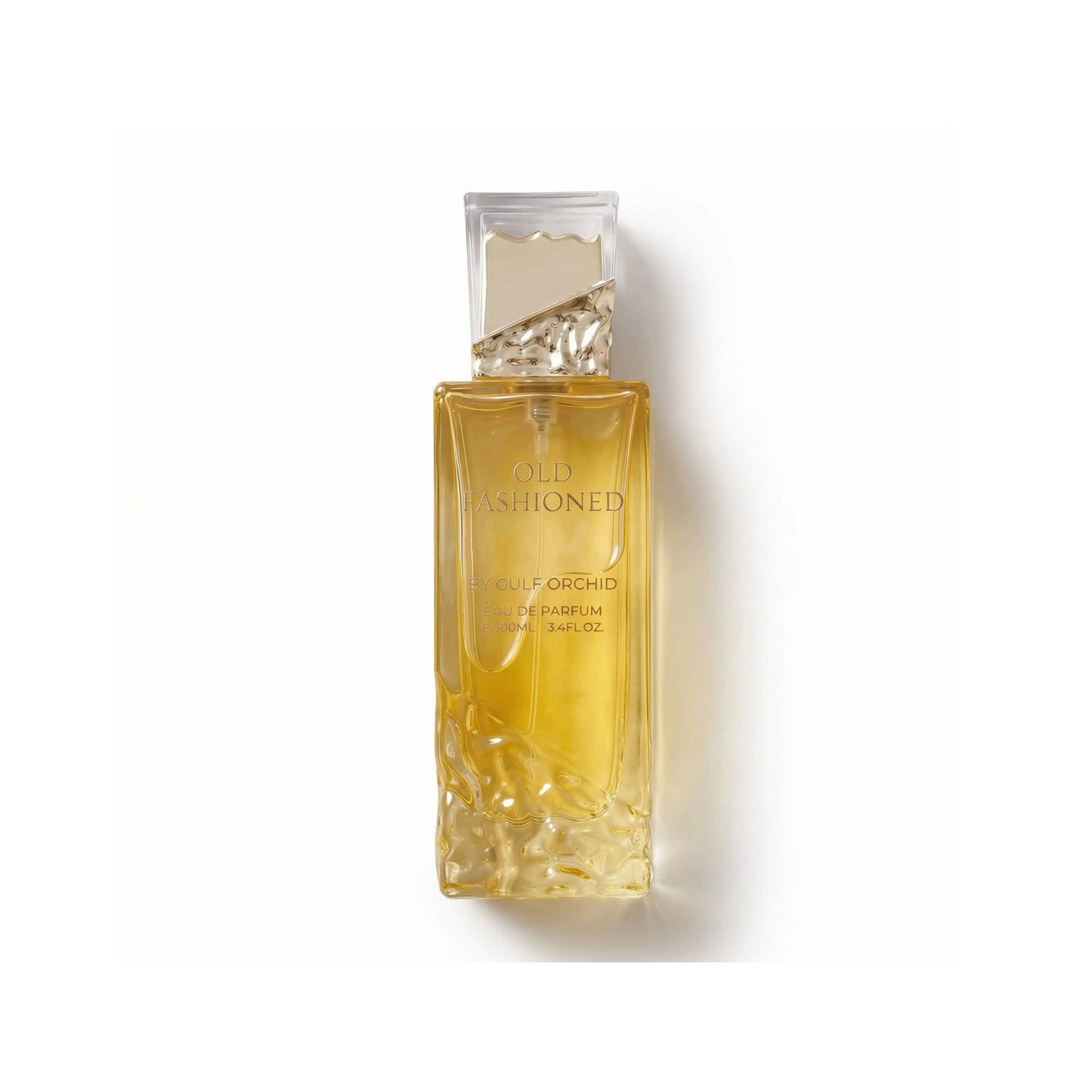 Bottle of Gulf Orchid Old Fashioned EDP fragrance on a white background with soft shadow