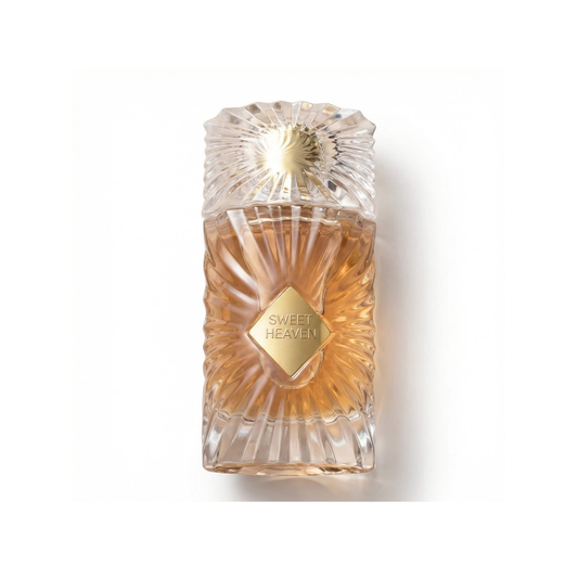 Bottle of Gulf Orchid Sweet Heaven EDP fragrance on a white background with soft shadow