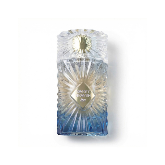 Bottle of Gulf Orchid Sweet Heaven Ice EDP fragrance on a white background with soft shadow