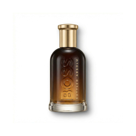 Bottle of Hugo Boss Bottled Absolu EDT fragrance on a white background with soft shadow