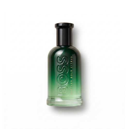 Bottle of Hugo Boss Bottled Citrus EDP fragrance on a white background with soft shadow
