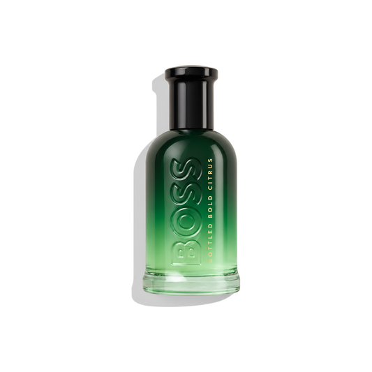 Bottle of Hugo Boss Bottled Citrus EDP fragrance on a white background with soft shadow