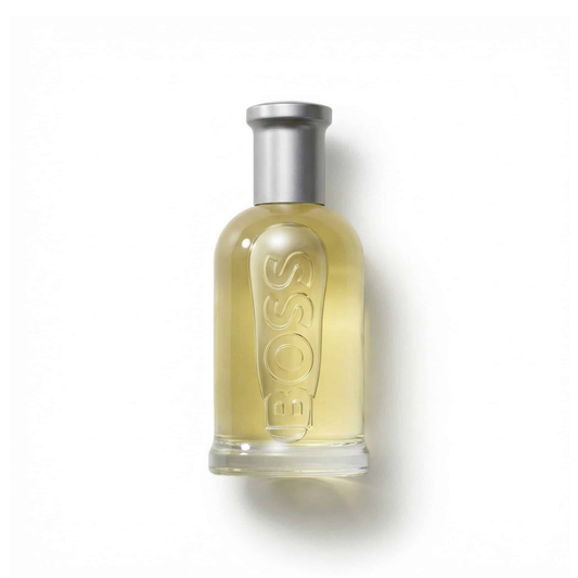 Bottle of Hugo Boss Bottled EDT fragrance on a white background with soft shadow