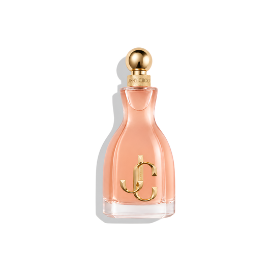 Bottle of I Want Choo EDP fragrance on a white background with soft shadow
