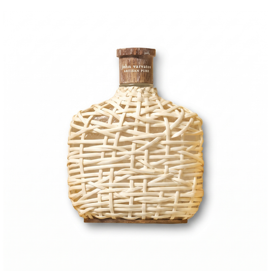 Bottle of John Varvatos Artisan Pure EDT fragrance on a white background with soft shadow