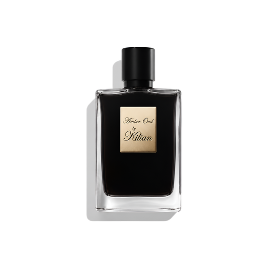 Bottle of Kilian Amber Oud (Batch 2015) EDP fragrance on a white background with soft shadow