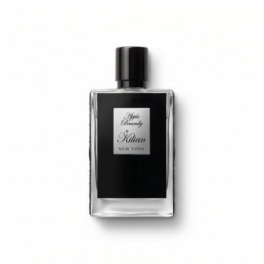 Bottle of Kilian Apple Brandy EDP fragrance on a white background with soft shadow