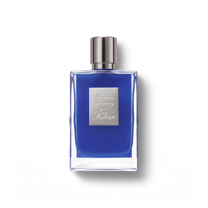 Bottle of Kilian Bamboo Harmony EDP fragrance on a white background with soft shadow