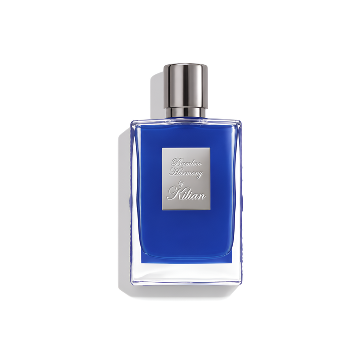 Bottle of Kilian Bamboo Harmony EDP fragrance on a white background with soft shadow