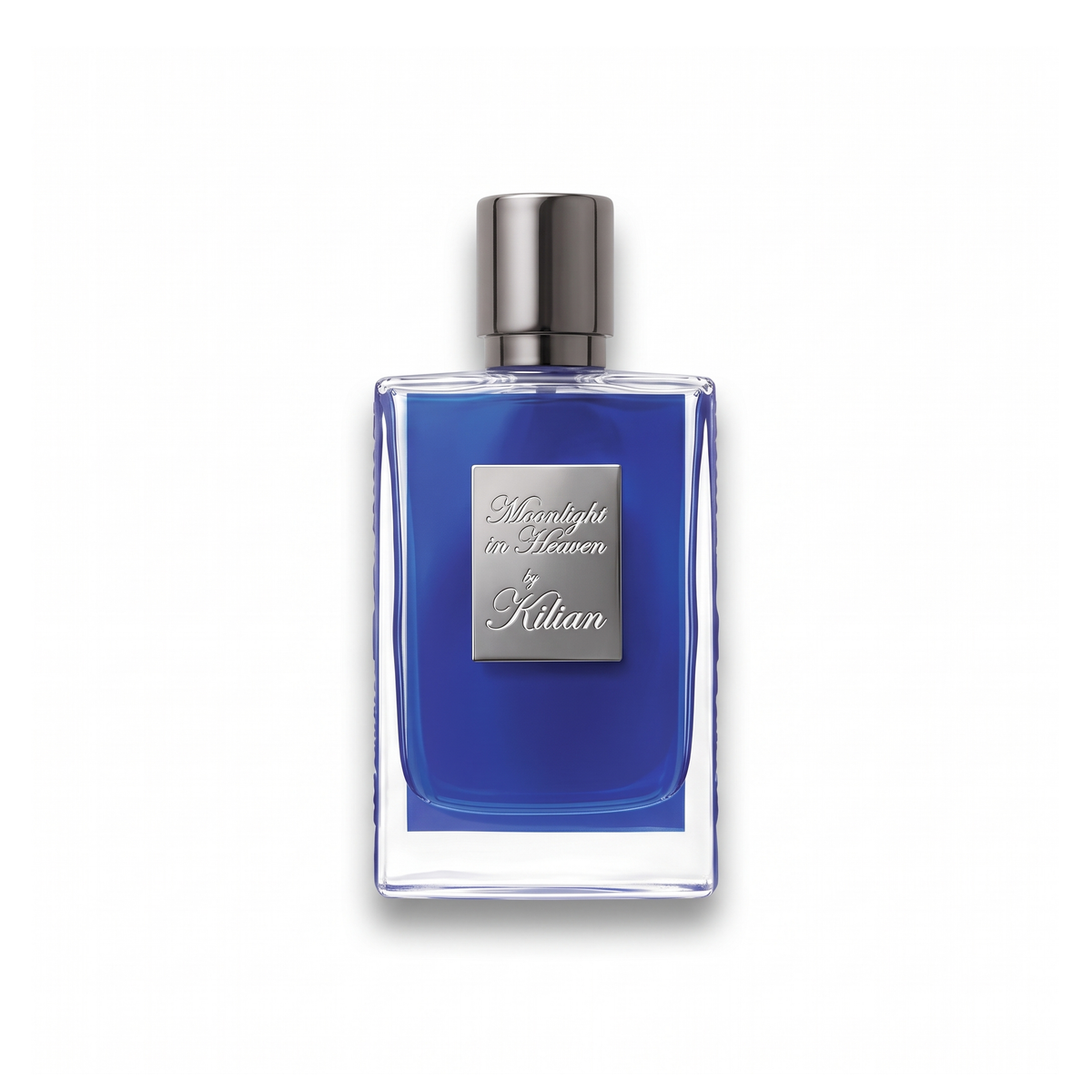 Bottle of Kilian Moonlight in Heaven EDP fragrance on a white background with soft shadow