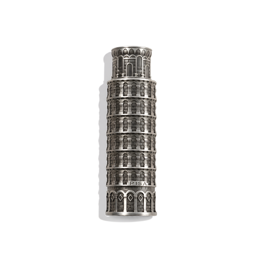 Bottle of Lattafa Pisa EDP fragrance on a white background with soft shadow