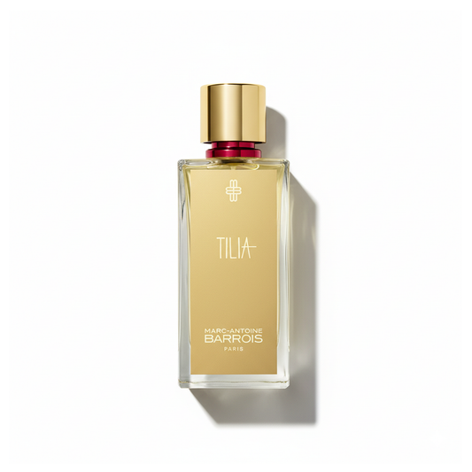 Bottle of MAB Tilia EDP fragrance on a white background with soft shadow