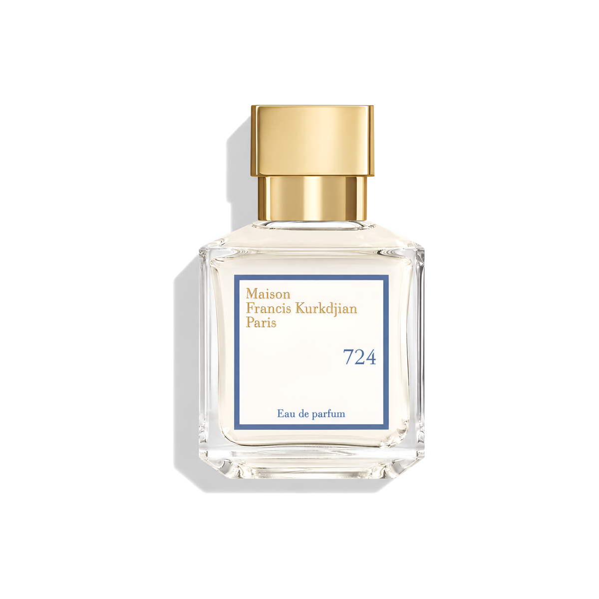 Bottle of MFK 724 EDP fragrance on a white background with soft shadow