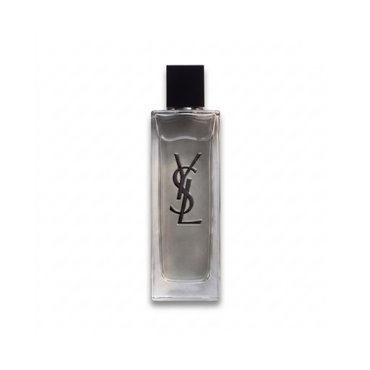 Bottle of MYSLF Eau de Toilette Intense fragrance on a white background with soft shadow