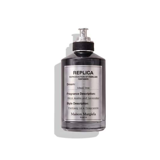 Bottle of Margiela Ideal One EDP fragrance on a white background with soft shadow