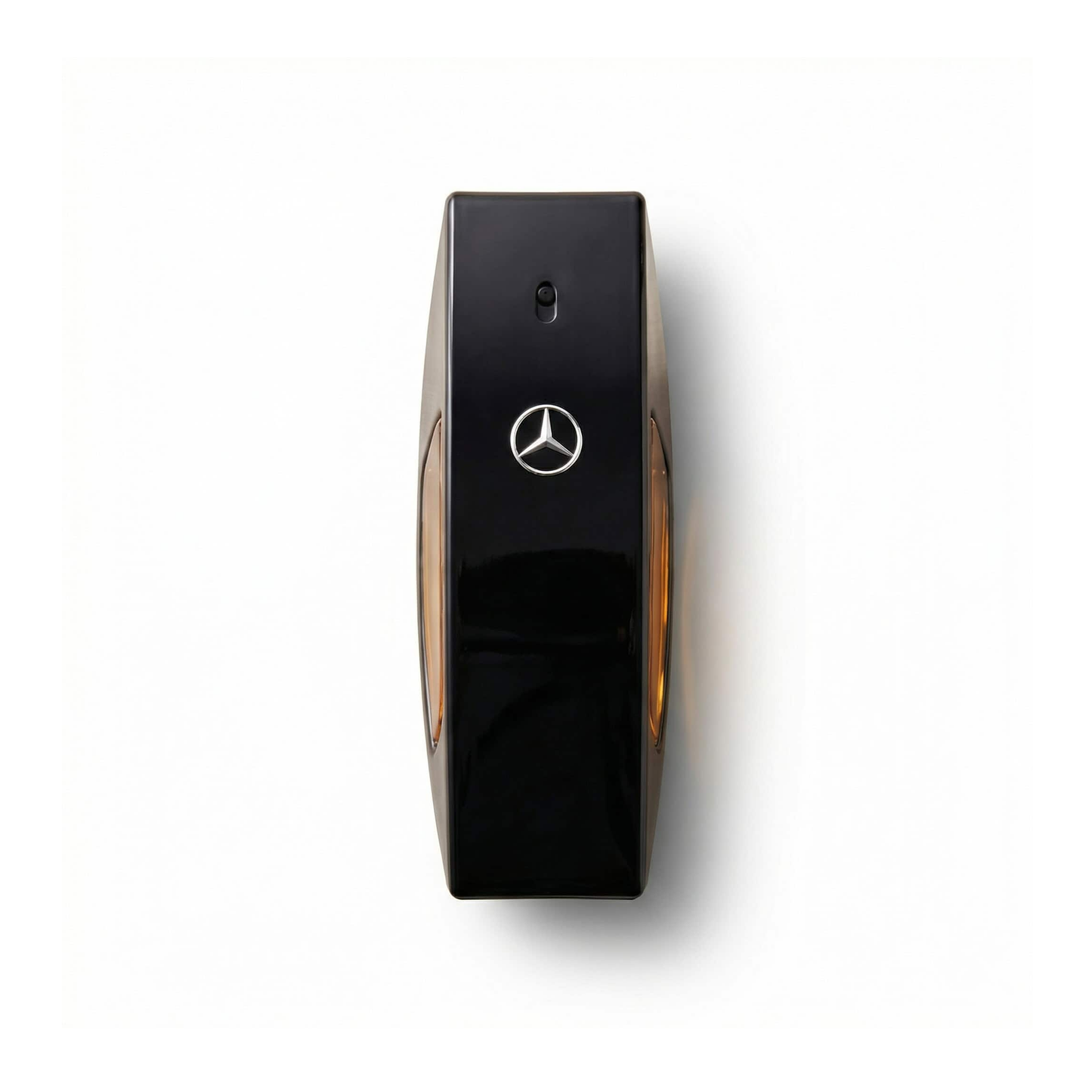 Bottle of Mercedes-Benz Club Black EDT fragrance on a white background with soft shadow