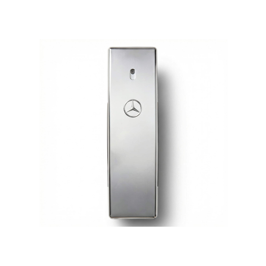 Bottle of Mercedes-Benz Club Eau de Toilette fragrance on a white background with soft shadow
