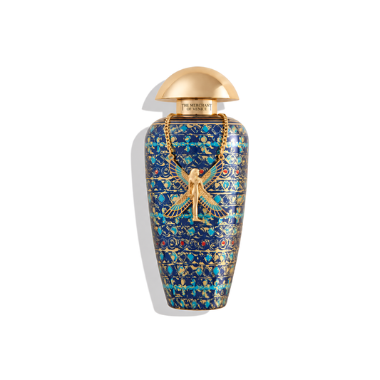 Bottle of Merchant of Venice Queen of The Night EDP fragrance on a white background with soft shadow
