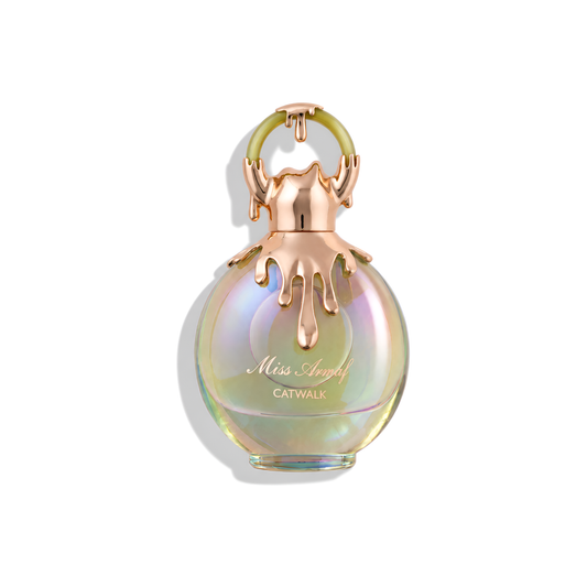 Bottle of Miss Armaf Catwalk EDP fragrance on a white background with soft shadow