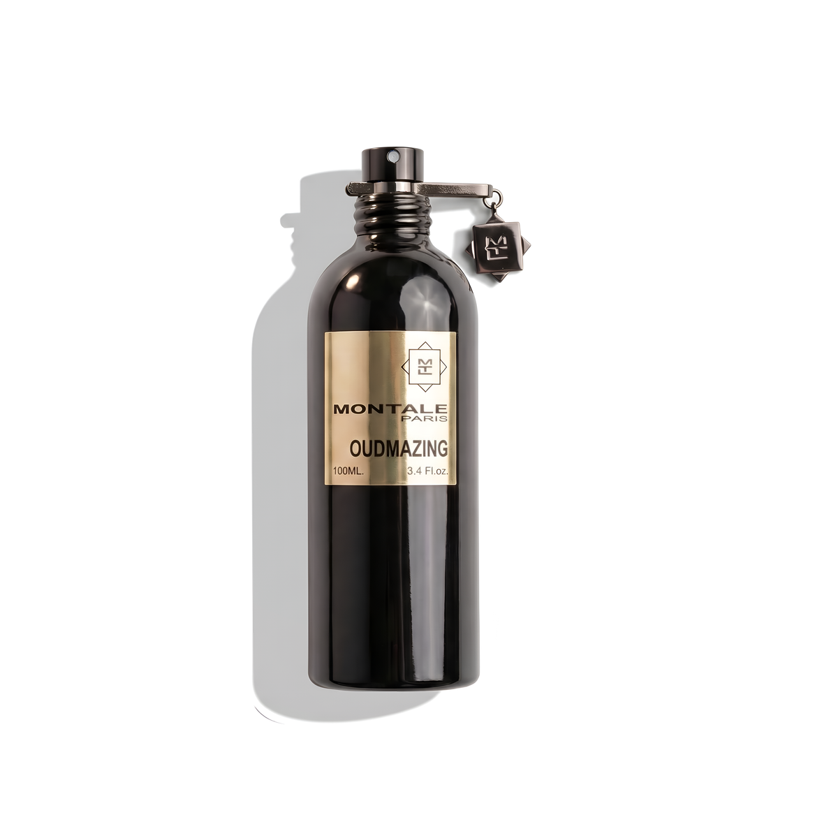 Bottle of Montale Oudmazing EDP fragrance on a white background with soft shadow