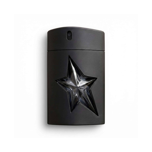 Bottle of Mugler A*Men EDT fragrance on a white background with soft shadow