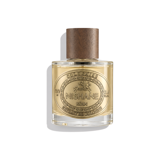 Bottle of Nishane Colognise Cologne fragrance on a white background with soft shadow