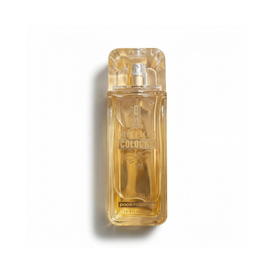 Bottle of Paco Rabanne 1 Million Cologne EDT fragrance on a white background with soft shadow