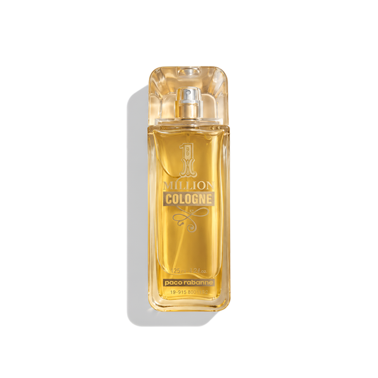 Bottle of Paco Rabanne 1 Million Cologne fragrance on a white background with soft shadow