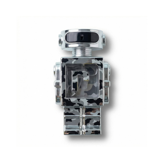 Bottle of Paco Rabanne Phantom Legion EDT fragrance on a white background with soft shadow