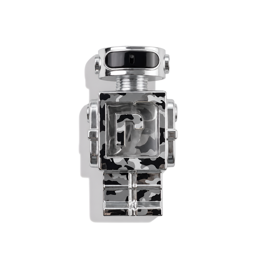 Bottle of Paco Rabanne Phantom Legion EDT fragrance on a white background with soft shadow