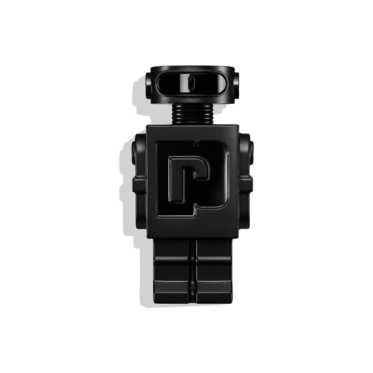 Bottle of Paco Rabanne Phantom Parfum fragrance on a white background with soft shadow