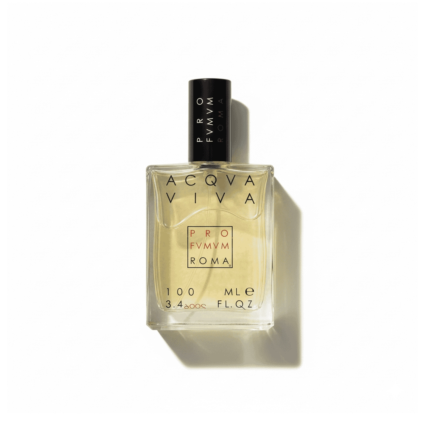 Bottle of Profumum Roma Acqua Viva EDP fragrance on a white background with soft shadow