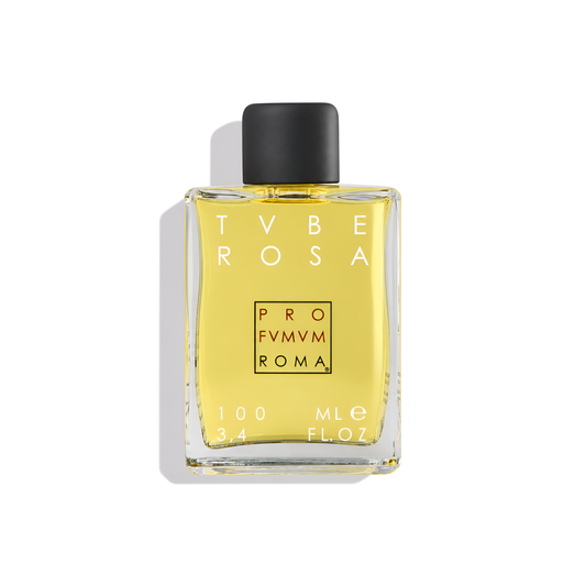 Bottle of Profumum Roma Tuberosa EDP fragrance on a white background with soft shadow