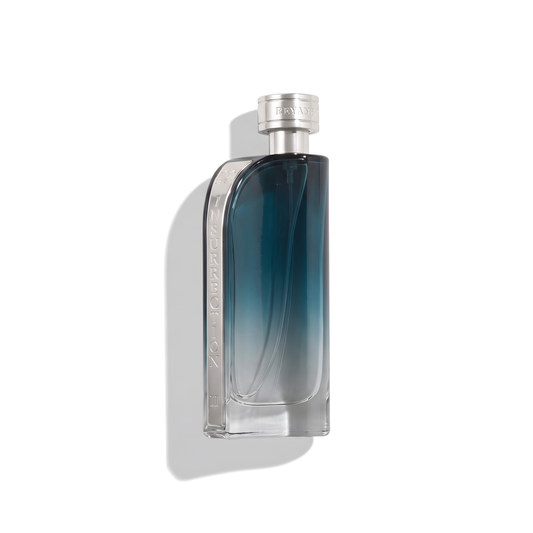 Bottle of Reyane Insurrection II Pure Extreme EDP fragrance on a white background with soft shadow