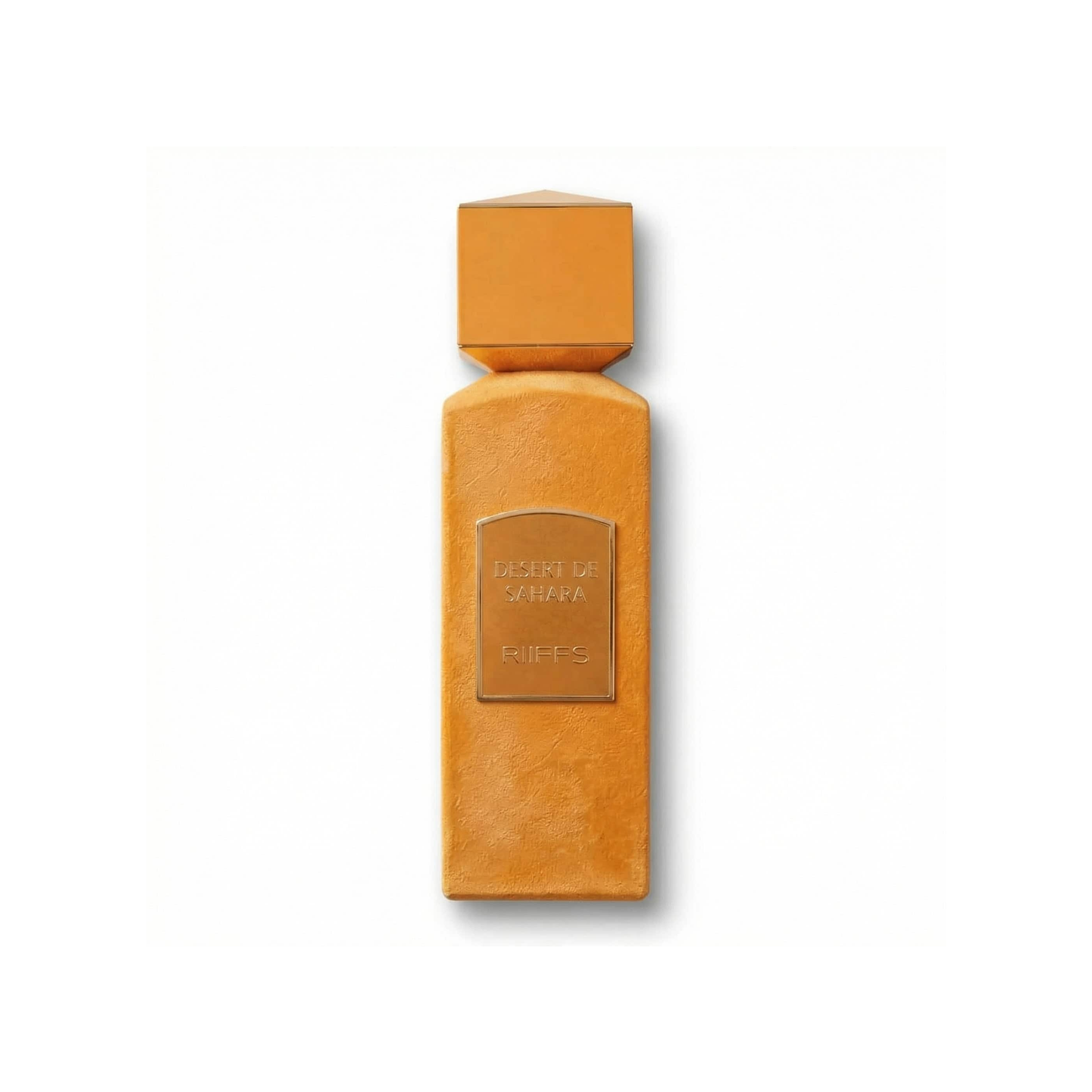 Bottle of Riffs Desert De Sahara EDP fragrance on a white background with soft shadow
