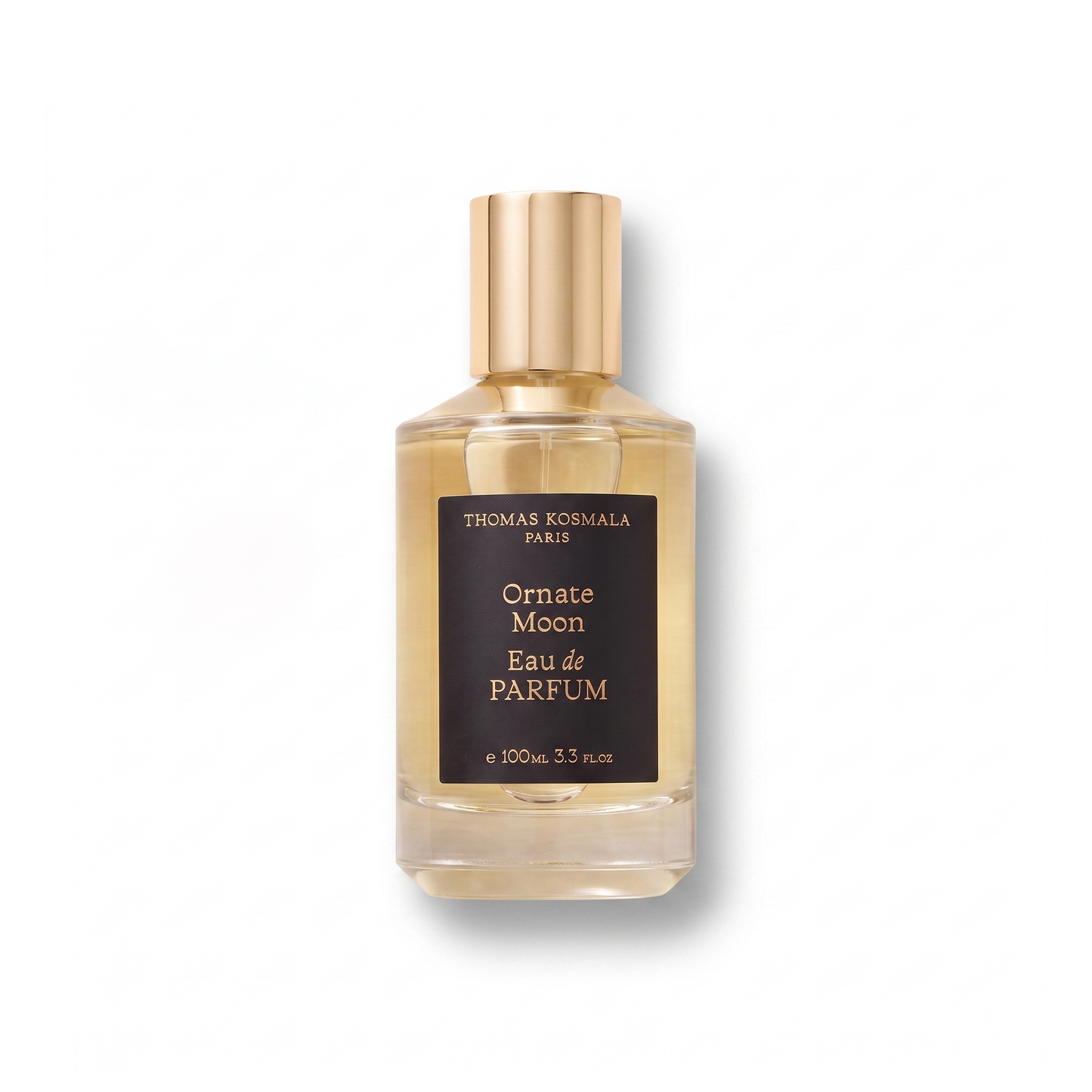 Bottle of Thomas Kosmala Ornate Moon EDP fragrance on a white background with soft shadow