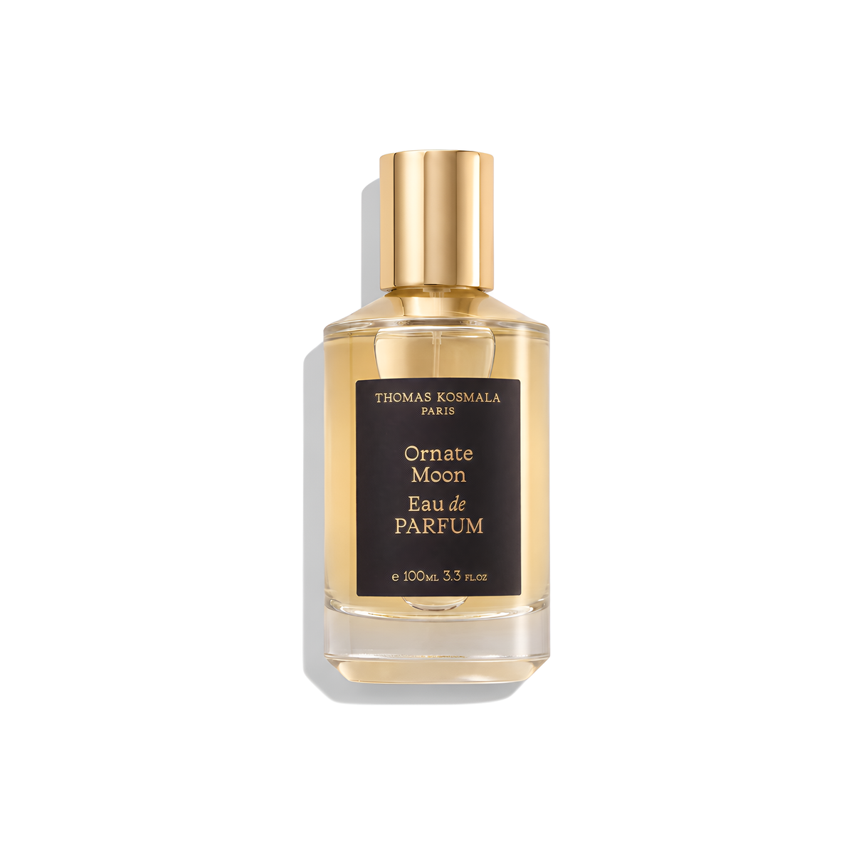 Bottle of Thomas Kosmala Ornate Moon EDP fragrance on a white background with soft shadow