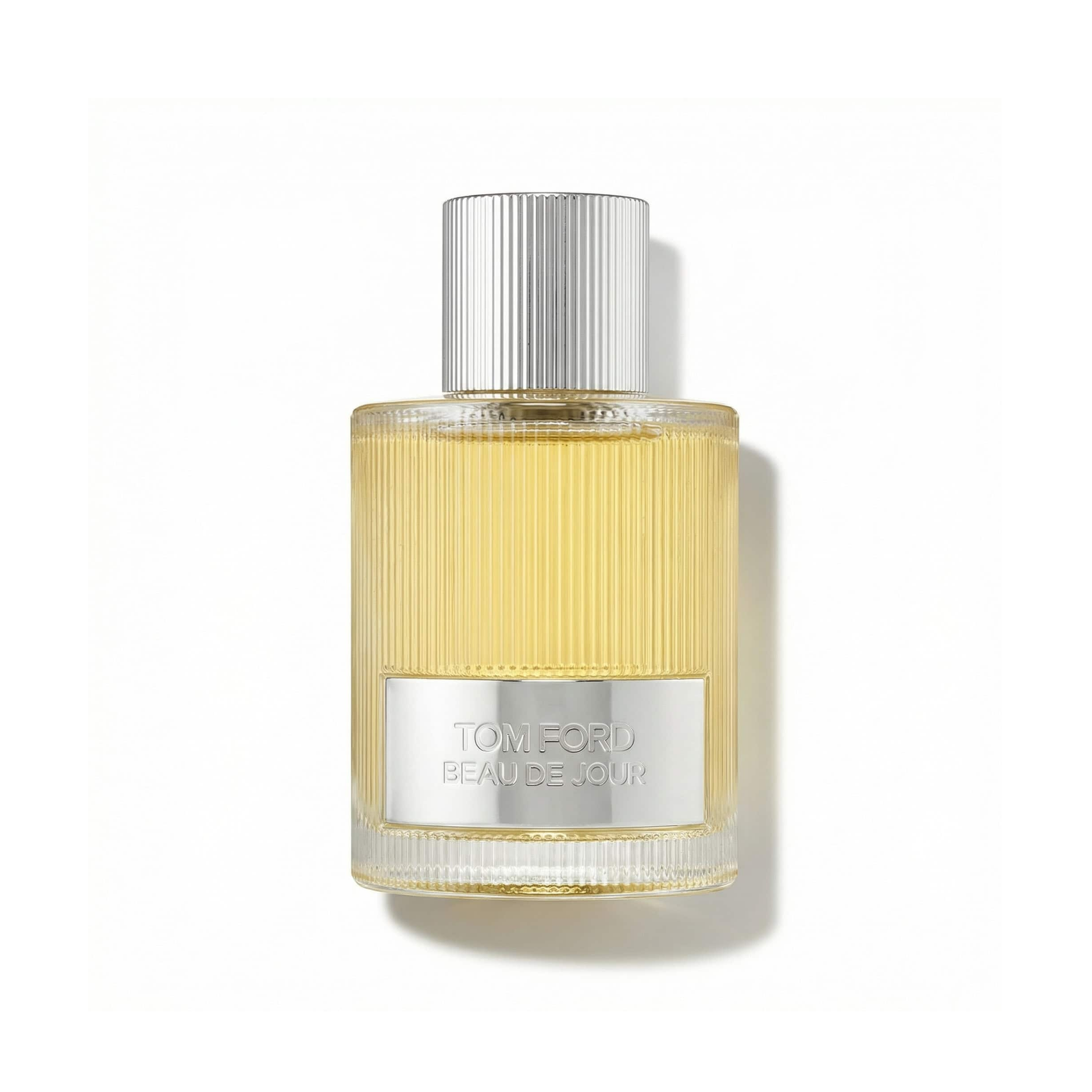 Bottle of Tom Ford Beau De Jour EDP fragrance on a white background with soft shadow
