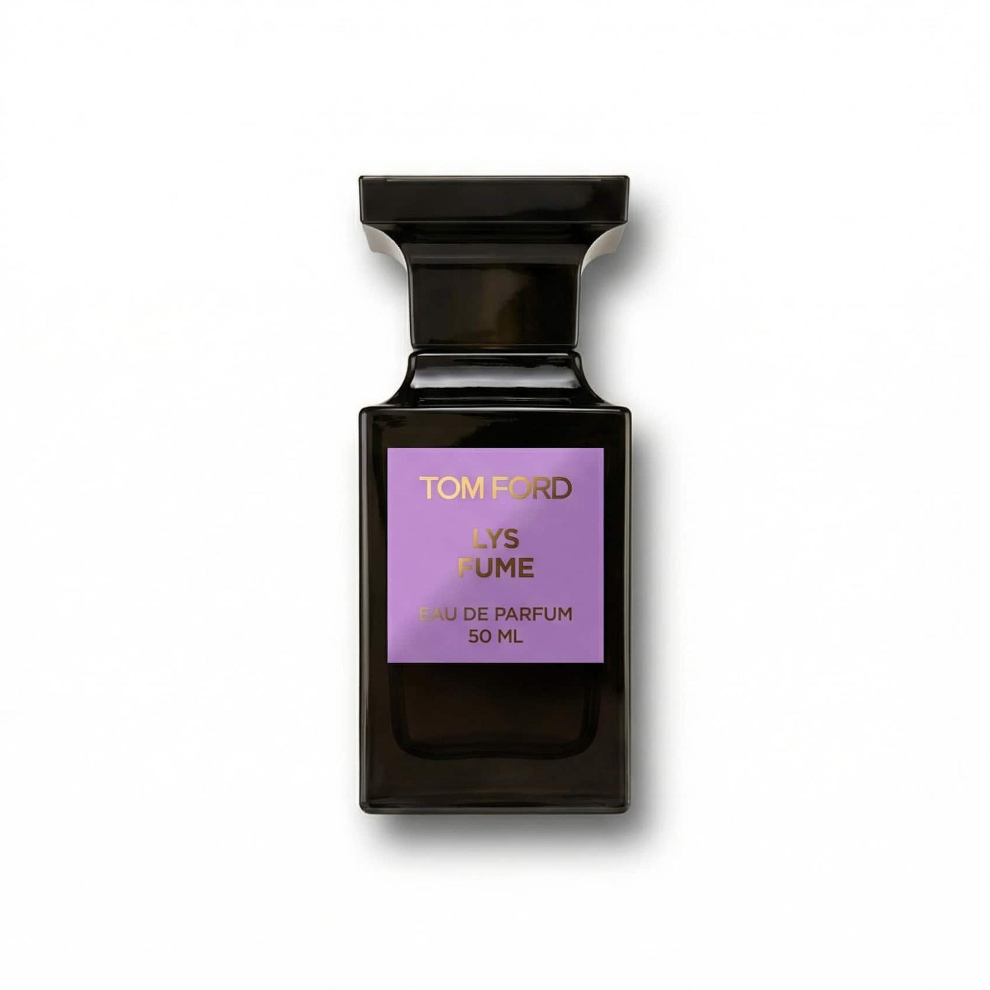 Bottle of Tom Ford Lys Fume EDP fragrance on a white background with soft shadow