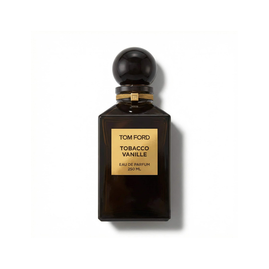 Bottle of Tom Ford Tobacco Vanille EDP fragrance on a white background with soft shadow
