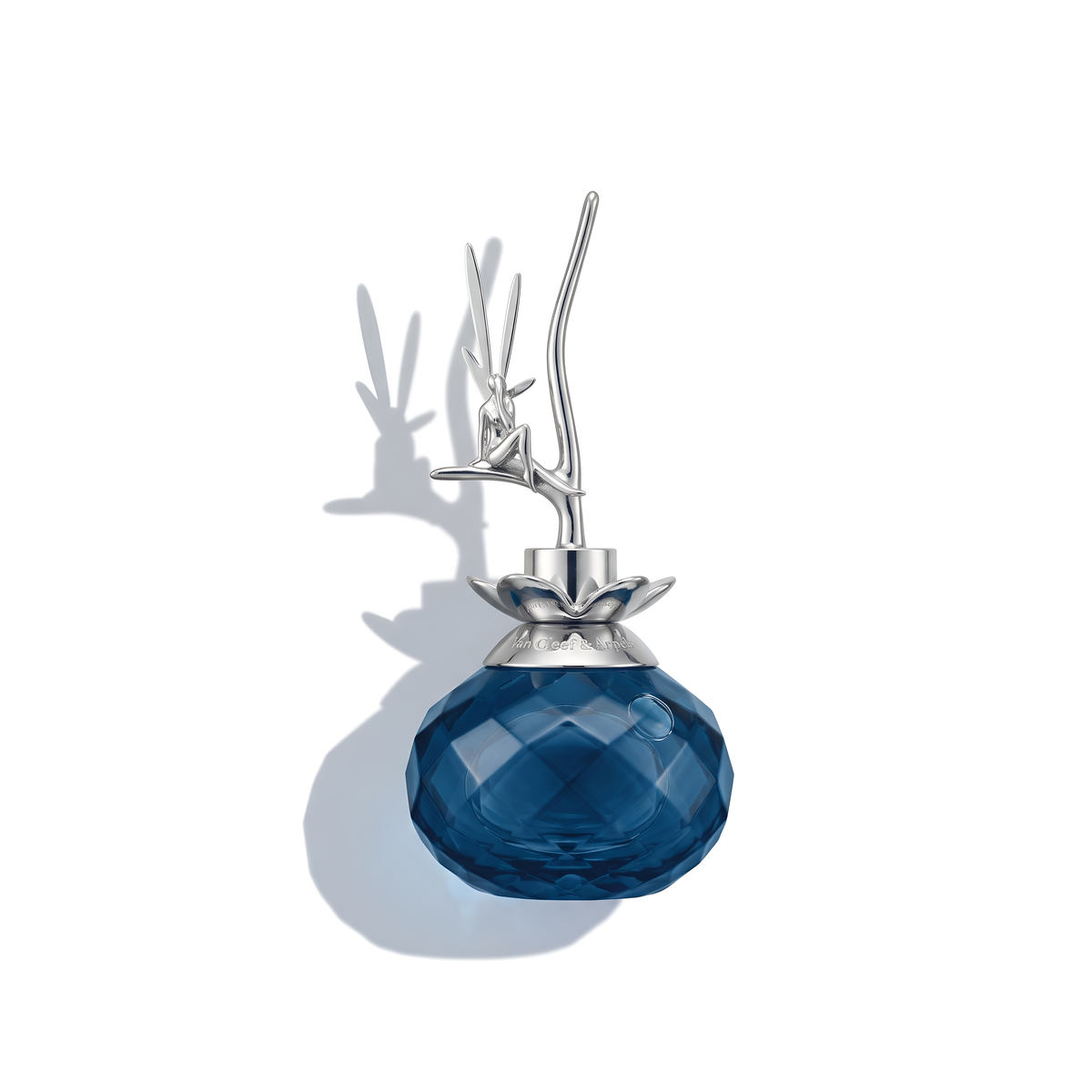Bottle of Van Cleef Feerie EDP fragrance on a white background with soft shadow